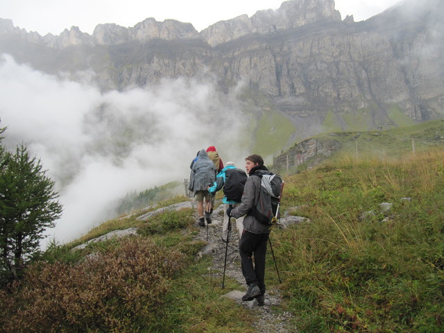 Descente sous la pluie